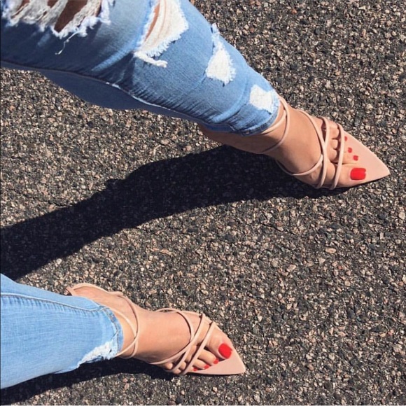 LAST PAIRS Size 8.5 & 10!!! Strappy Nude Heel - Picture 5 of 7